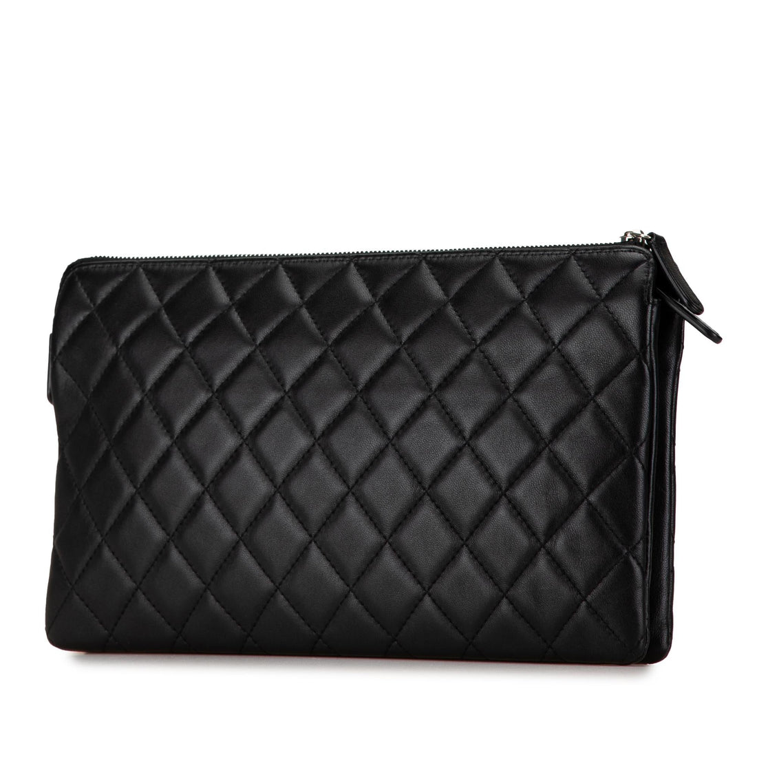 Top Quality Chanel CC Quilted Lambskin Double Zip Clutch (SHG-9zutGz)