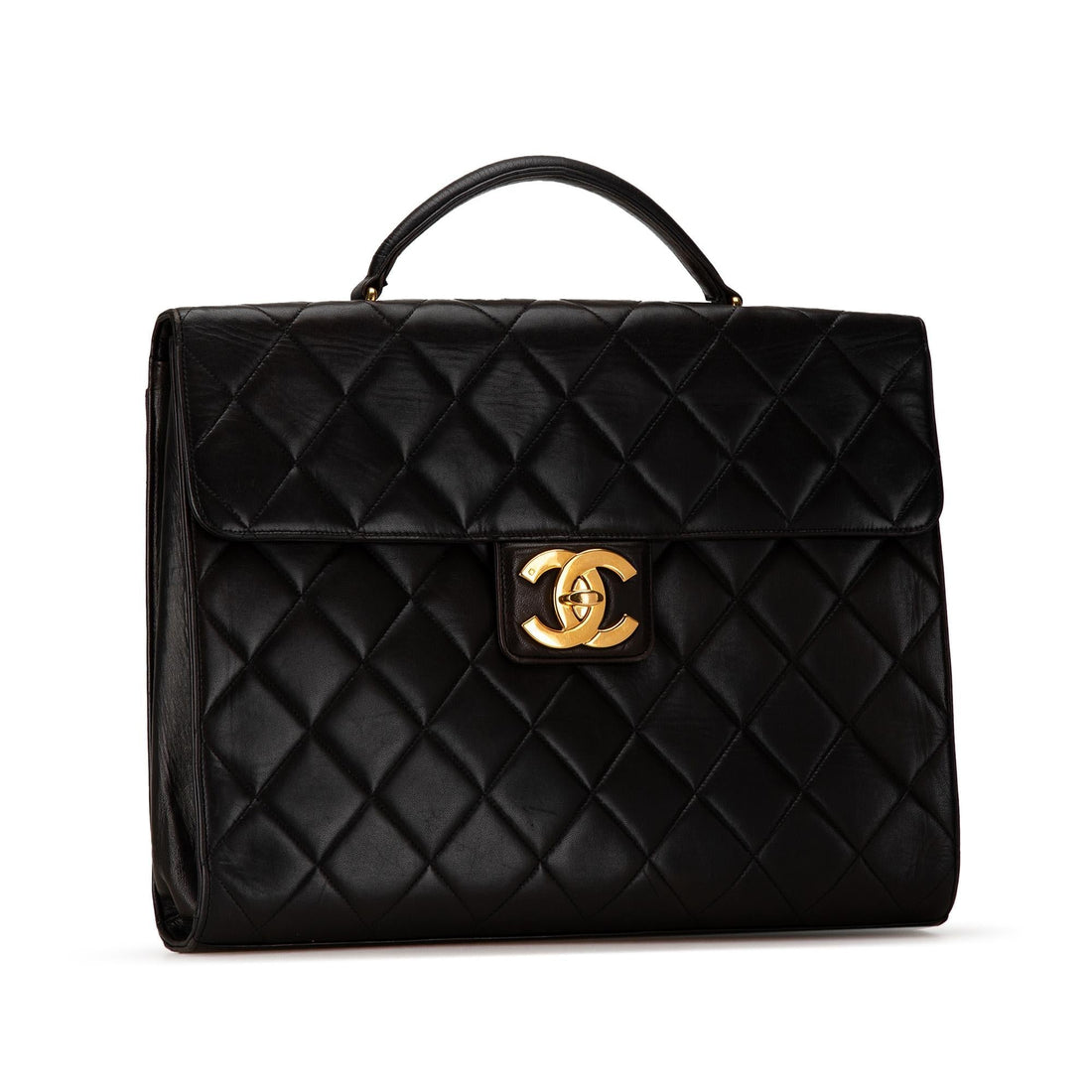 Top Quality Chanel CC Quilted Lambskin Flap Briefcase (SHG-C50FAl)