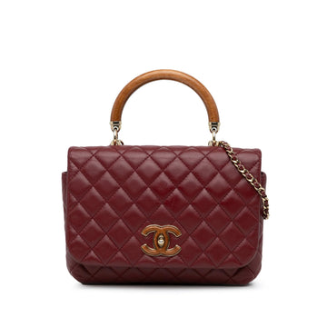 Top Quality Chanel CC Quilted Lambskin Knock on Wood Satchel (SHG-wiPzxy)
