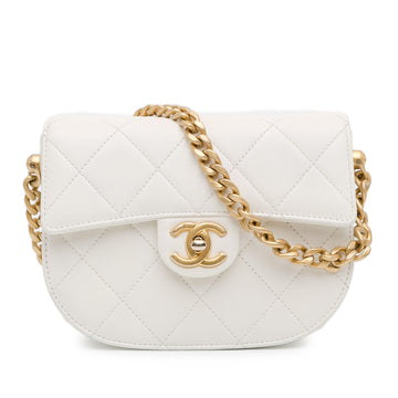 Top Quality Chanel CC Quilted Lambskin Round Moon Messenger Flap (SHG-ZHZyok)