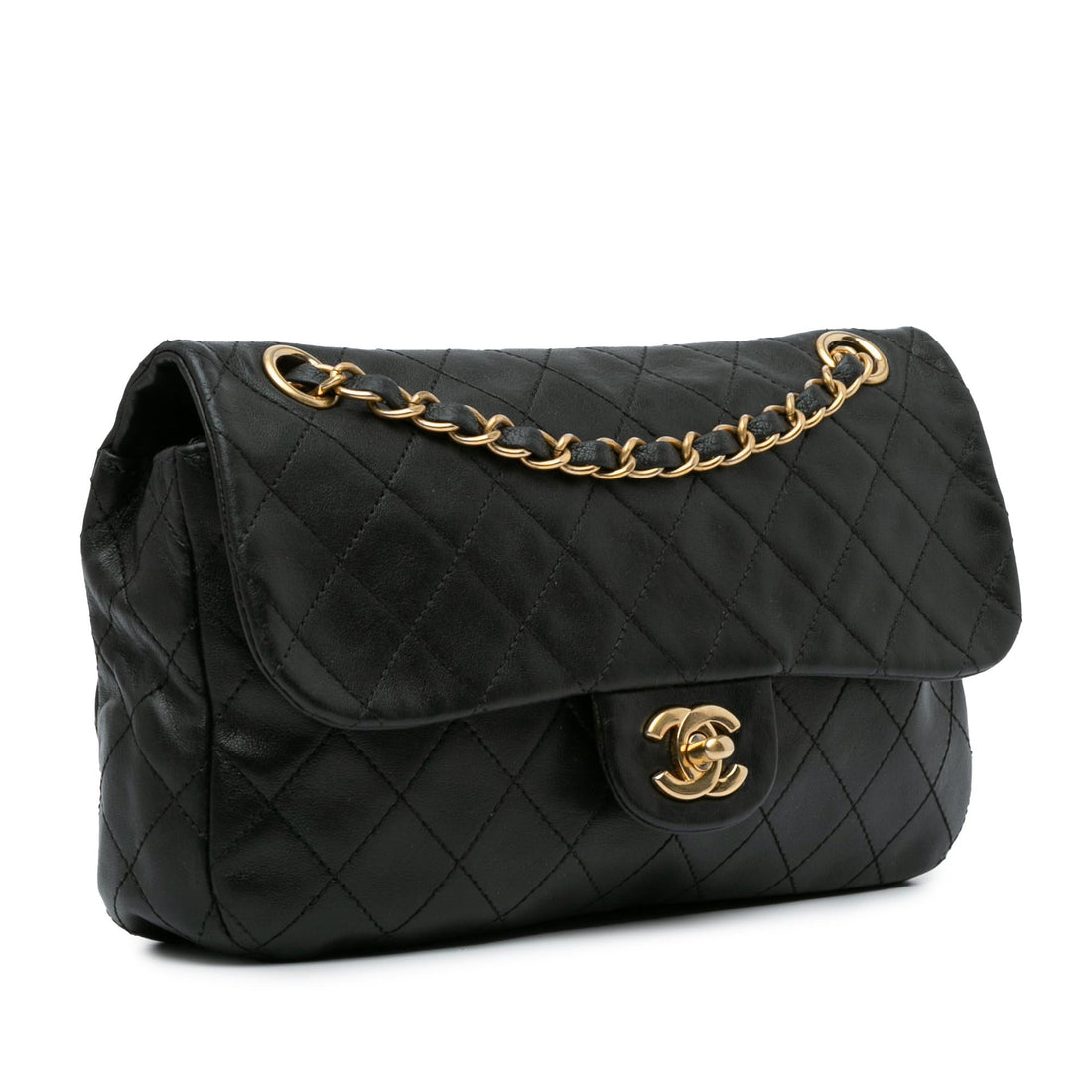 Top Quality Chanel CC Quilted Lambskin Single Flap (SHG-6cPogF)