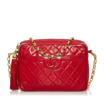 Top Quality Chanel CC Quilted Lambskin Tassel Crossbody Bag (SHG-4oL2JE)