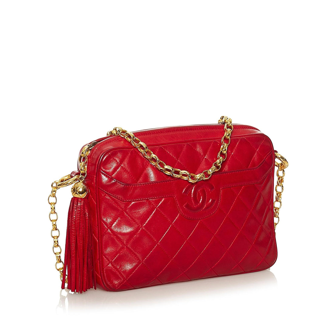 Top Quality Chanel CC Quilted Lambskin Tassel Crossbody Bag (SHG-4oL2JE)