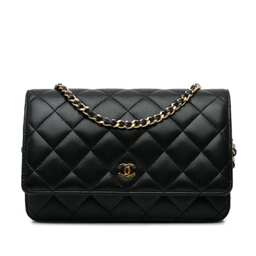 Top Quality Chanel CC Quilted Lambskin Wallet On Chain (SHG-xqMmVF)