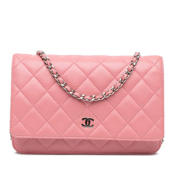 Top Quality Chanel CC Quilted Lambskin Wallet On Chain (SHG-QKPR3a)