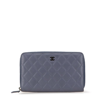 Top Quality Chanel CC Quilted Lambskin Zip Around Wallet (SHG-PSJD18)