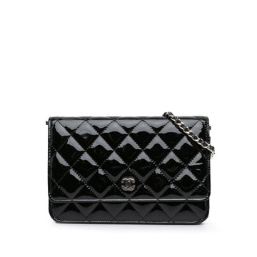 Top Quality Chanel CC Quilted Patent Wallet On Chain (SHG-8sYTvO)