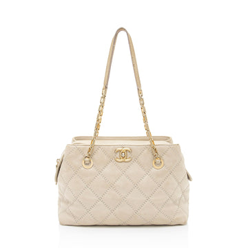 Top Quality Chanel Calfskin Retro Chain Tote (SHF-syaS0b)