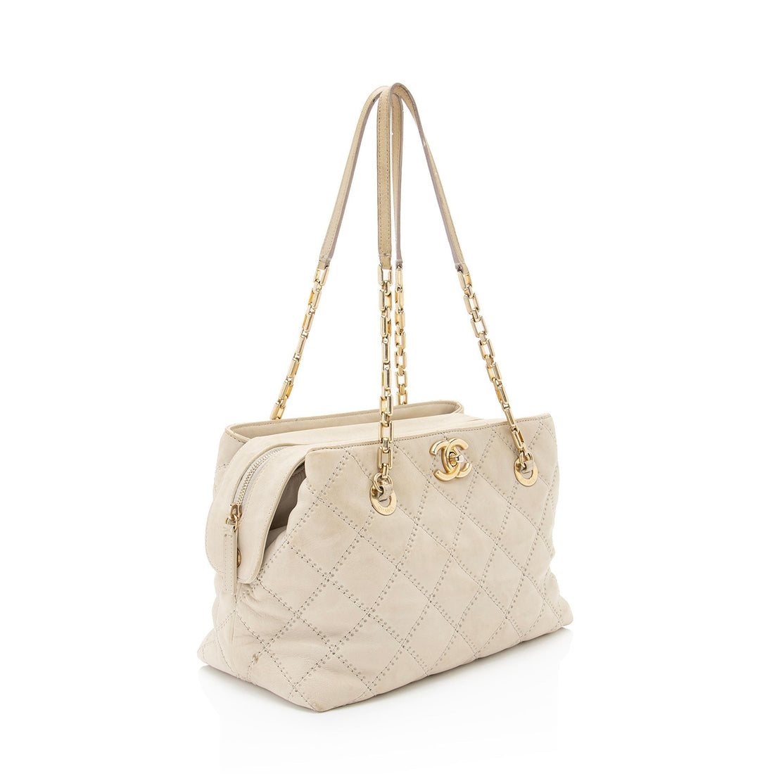 Top Quality Chanel Calfskin Retro Chain Tote (SHF-syaS0b)