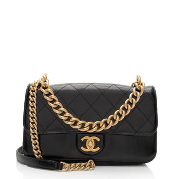 Top Quality Chanel Calfskin Straight Line Small Flap Bag (SHF-6VRqD4)