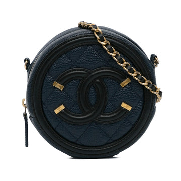 Top Quality Chanel Caviar CC Filigree Round Crossbody Bag (SHG-ai93Fn)