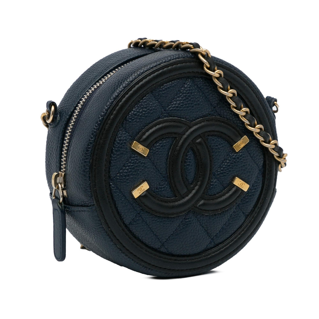 Top Quality Chanel Caviar CC Filigree Round Crossbody Bag (SHG-ai93Fn)
