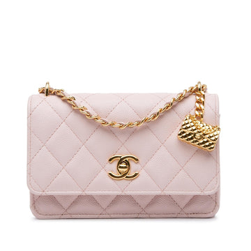 Top Quality Chanel Caviar Flap Charm Wallet on Chain (SHG-4u15E1)