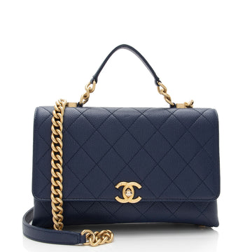 Top Quality Chanel Caviar Leather Chic Affinity Top Handle (SHF-ocTgVA)
