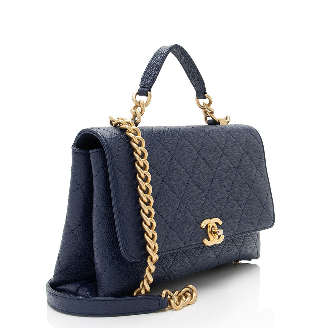 Top Quality Chanel Caviar Leather Chic Affinity Top Handle (SHF-ocTgVA)