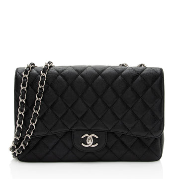 Top Quality Chanel Caviar Leather Classic Jumbo Single Flap Bag (SHF-LHfnsx)