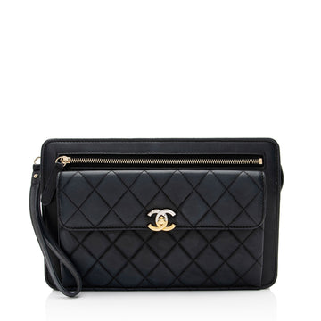 Top Quality Chanel Caviar Leather Classic Trendy Pouch (SHF-PIhhms)