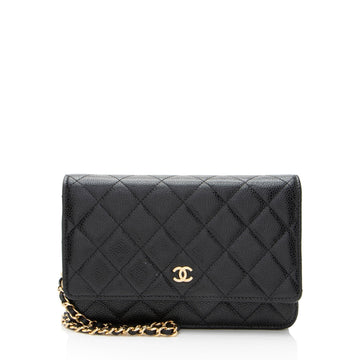 Top Quality Chanel Caviar Leather Classic Wallet on Chain (SHF-MzxmjN)