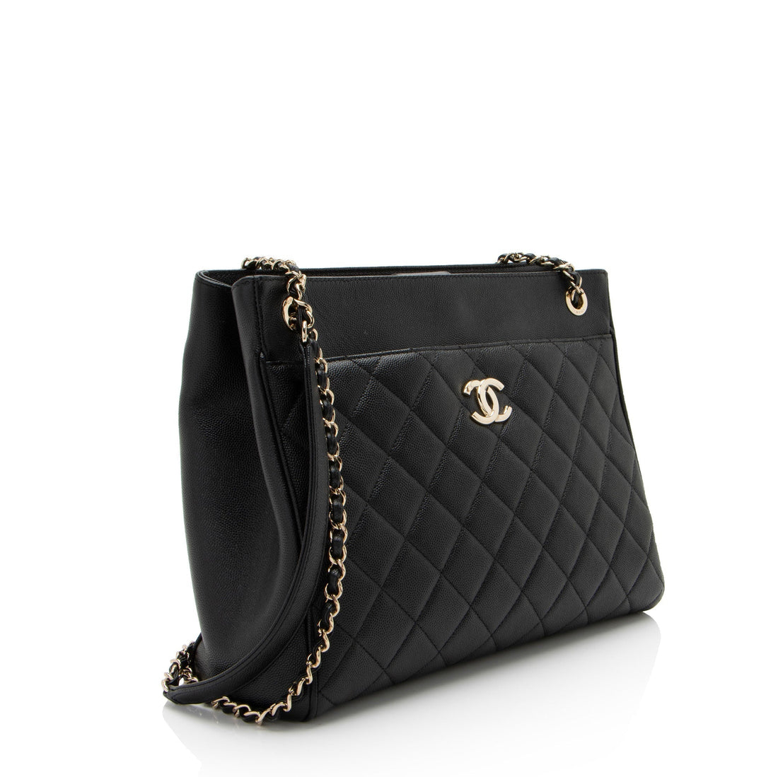 Top Quality Chanel Caviar Leather In Out Flap Shopping Tote (SHF-PabvUh)
