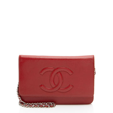Top Quality Chanel Caviar Leather Timeless CC Wallet on Chain (SHF-HMJvRT)