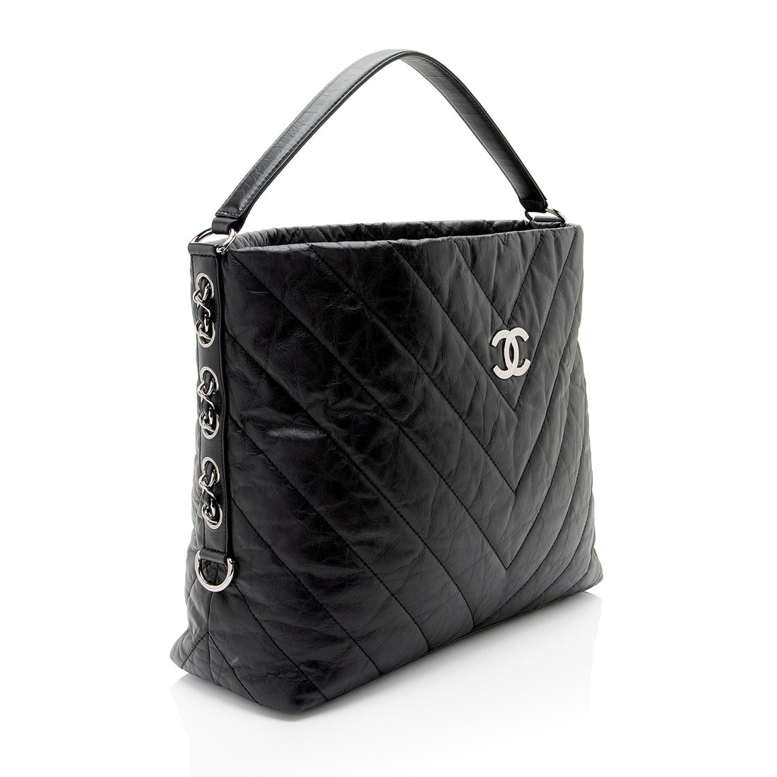 Top Quality Chanel Chevron Aged Calfskin Big Bang Hobo (SHF-3kJJhz)
