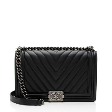 Top Quality Chanel Chevron Lambskin New Medium Boy Bag (SHF-UdQJ6A)