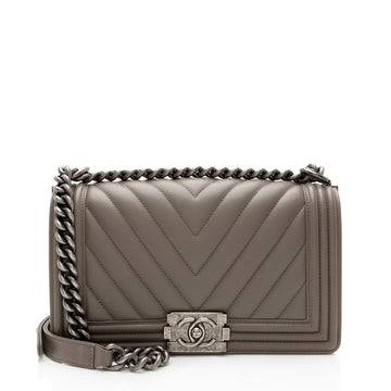 Top Quality Chanel Chevron Lambskin Old Medium Boy Bag (SHF-fEUBkq)