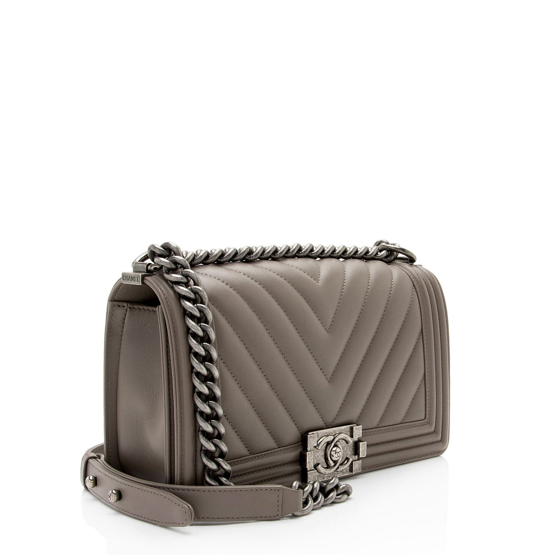 Top Quality Chanel Chevron Lambskin Old Medium Boy Bag (SHF-fEUBkq)