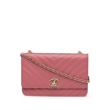Top Quality Chanel Chevron Quilted Lambskin Trendy CC Wallet on Chain (SHG-2KK0Ka)