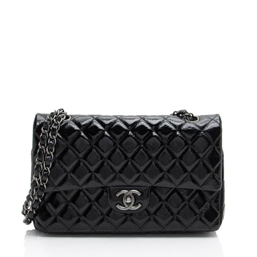 Top Quality Chanel Crumpled Patent Leather Classic Medium Double Flap Bag (SHF-Bt2Jh2)