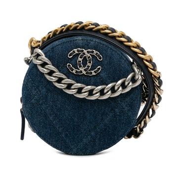 Top Quality Chanel Denim 19 Round Clutch with Chain (SHG-JoIMa0)