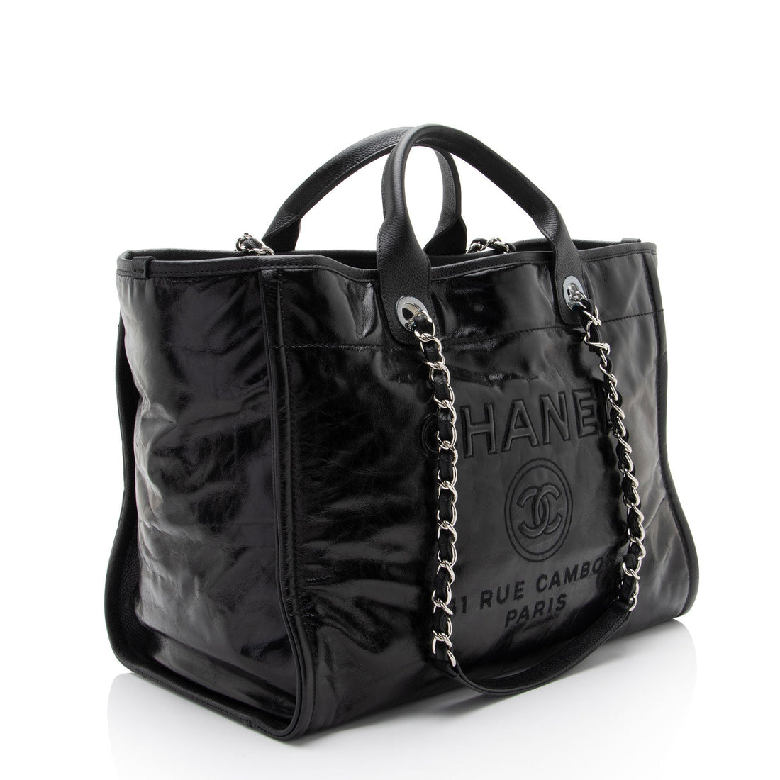 Top Quality Chanel Glazed Calfskin Deauville Medium Tote (SHF-7Lzvto)