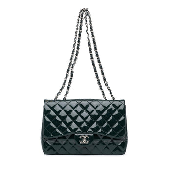 Top Quality Chanel Jumbo Classic Patent Double Flap (SHG-7gpVN1)