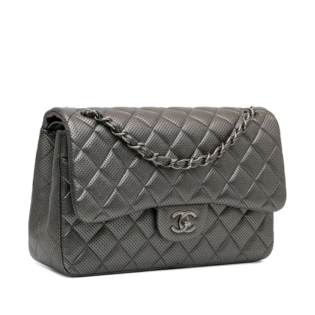Top Quality Chanel Jumbo Classic Perforated Lambskin Double Flap (SHG-YJkM4S)