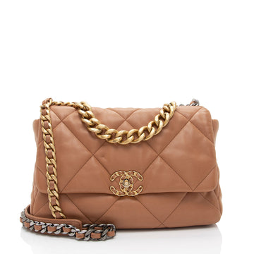Top Quality Chanel Lambskin 19 Large Flap Shoulder Bag (SHF-4BZeZZ)