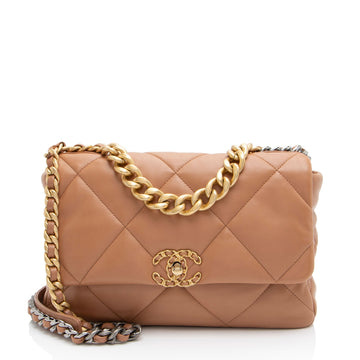 Top Quality Chanel Lambskin 19 Large Flap Shoulder Bag (SHF-fY8hAg)