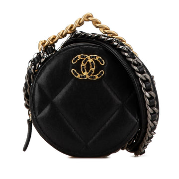 Top Quality Chanel Lambskin 19 Round Clutch with Chain (SHG-SmJ4Sl)