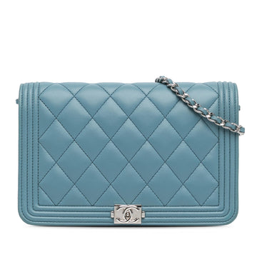 Top Quality Chanel Lambskin Boy Wallet On Chain (SHG-vd6mfG)