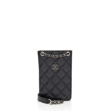 Top Quality Chanel Lambskin CC Phone Holder Crossbody - FINAL SALE (SHF-htR1Mr)