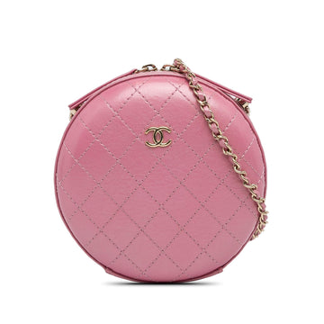 Top Quality Chanel Lambskin CC Round Chain Crossbody (SHG-VrNp3m)