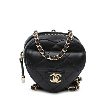 Top Quality Chanel Lambskin CC in Love Heart Necklace Bag (SHG-rraSBR)