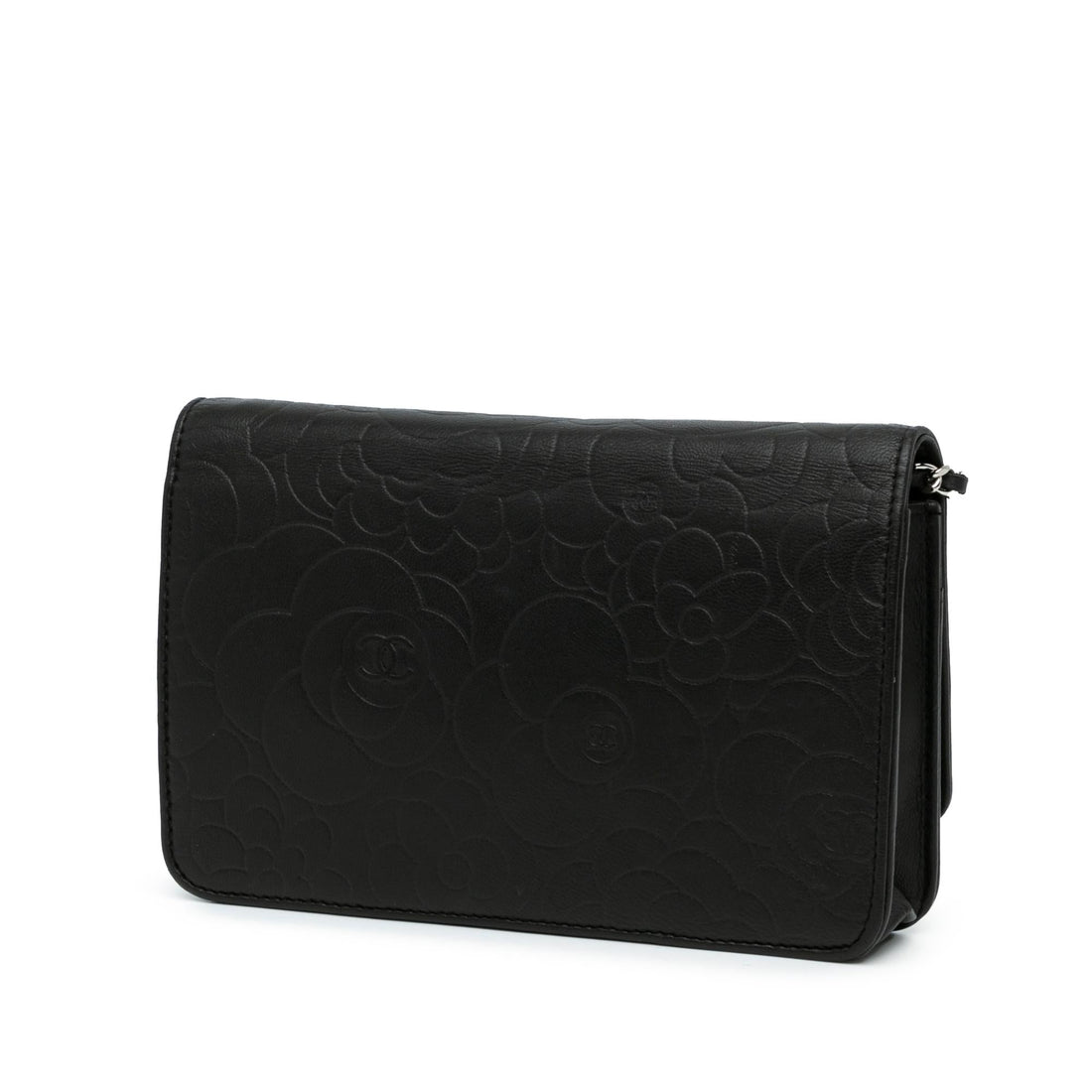 Top Quality Chanel Lambskin Camellia Embossed Wallet On Chain (SHG-zvZjrf)