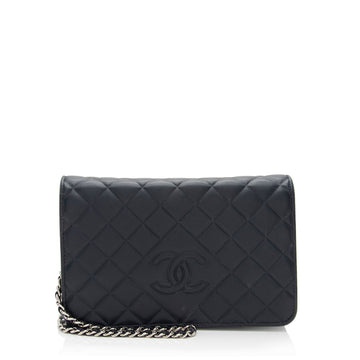 Top Quality Chanel Lambskin Diamond CC Wallet on Chain (SHF-NXCe1x)