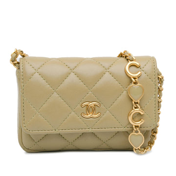 Top Quality Chanel Lambskin Enamel Coco Hearts Clutch with Chain (SHG-eIwWFs)