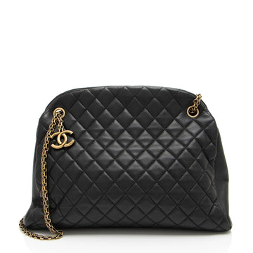 Top Quality Chanel Lambskin Just Mademoiselle Large Bowler Bag (SHF-xiVMoz)