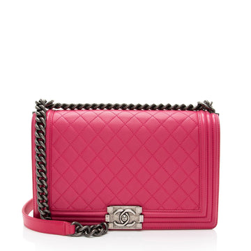 Top Quality Chanel Lambskin New Medium Boy Bag (SHF-2YKZSp)