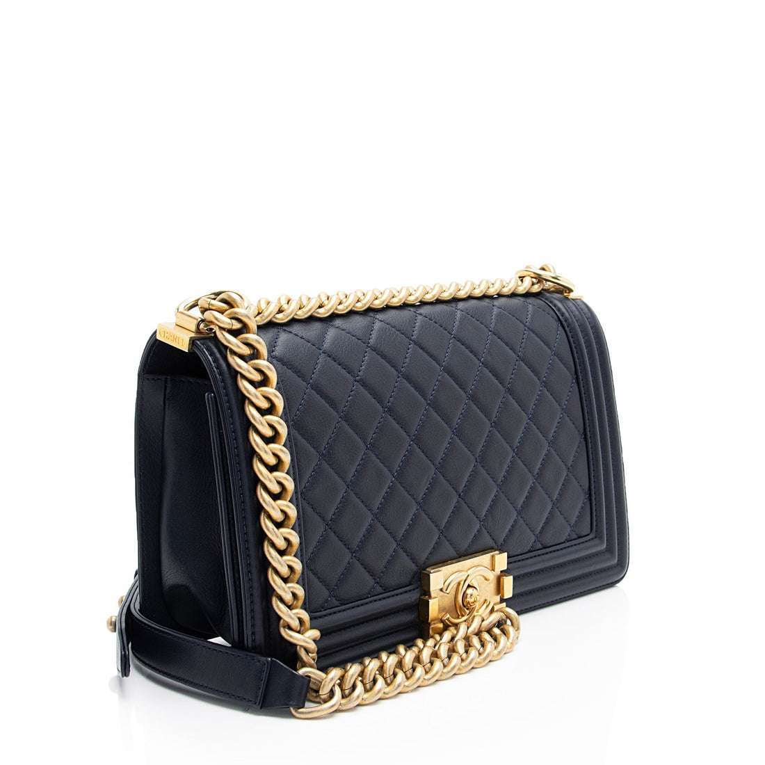 Top Quality Chanel Lambskin Old Medium Boy Bag (SHF-OdWPxQ)