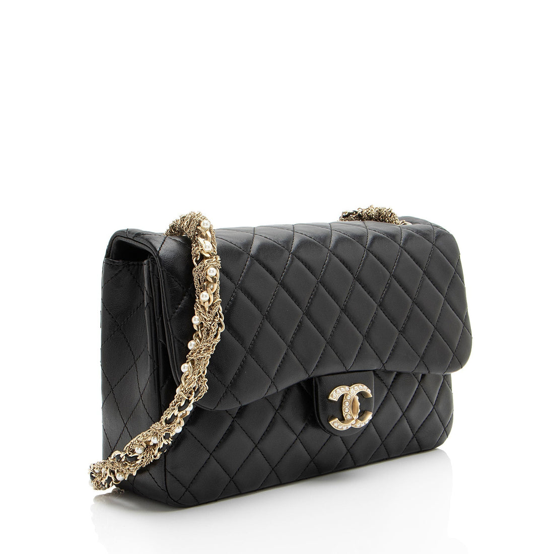 Top Quality Chanel Lambskin Pearl CC Westminster Medium Flap Bag (SHF-UG5hqQ)