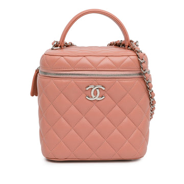 Top Quality Chanel Lambskin Top Handle Vanity Case with Chain (SHG-K2wZoF)