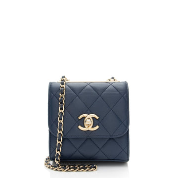 Top Quality Chanel Lambskin Trendy CC Card Holder on Chain (SHF-N7wlSm)